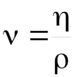 Формула перевода кинетической вязкости в динамическую