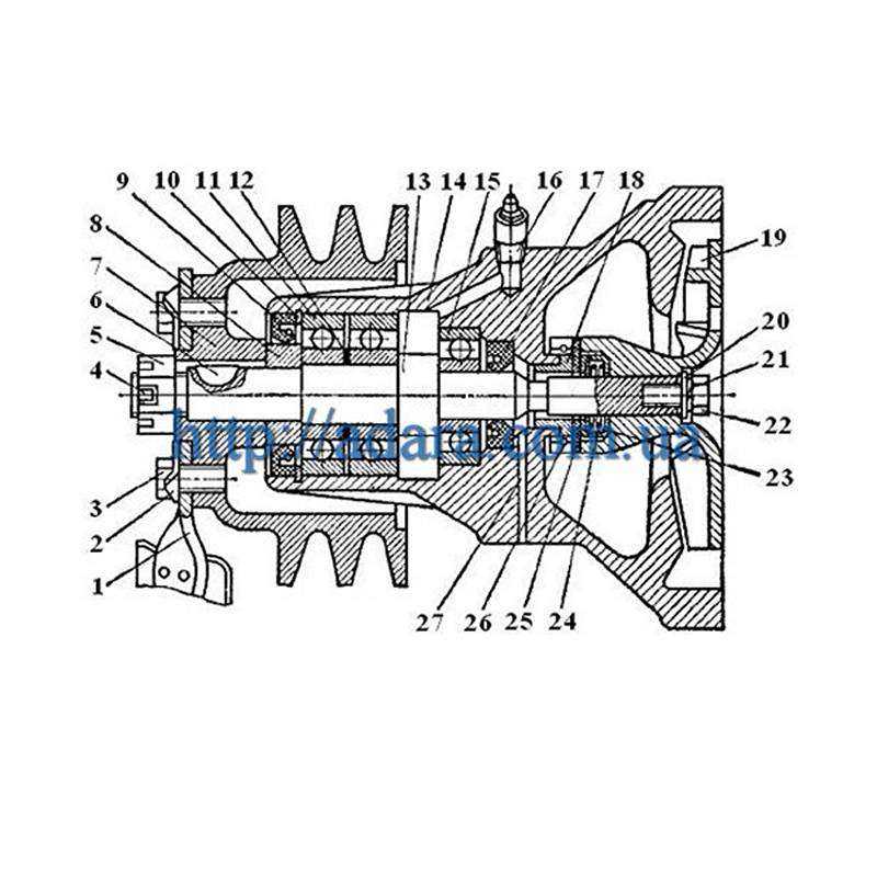 Водяной насос (помпа) 10-13С3-2А системы охлаждения трактора ТТ-4