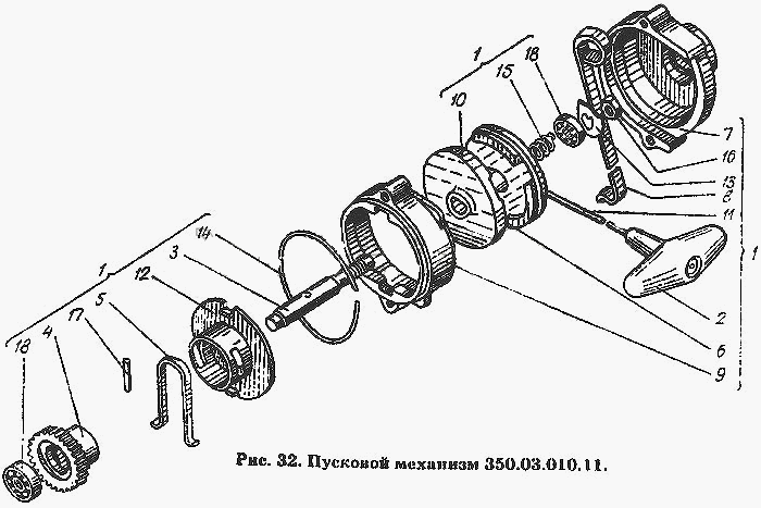 Пусковой механизм дублер П-350